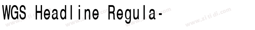 WGS Headline Regula字体转换 WGS Headline Regula字体转换